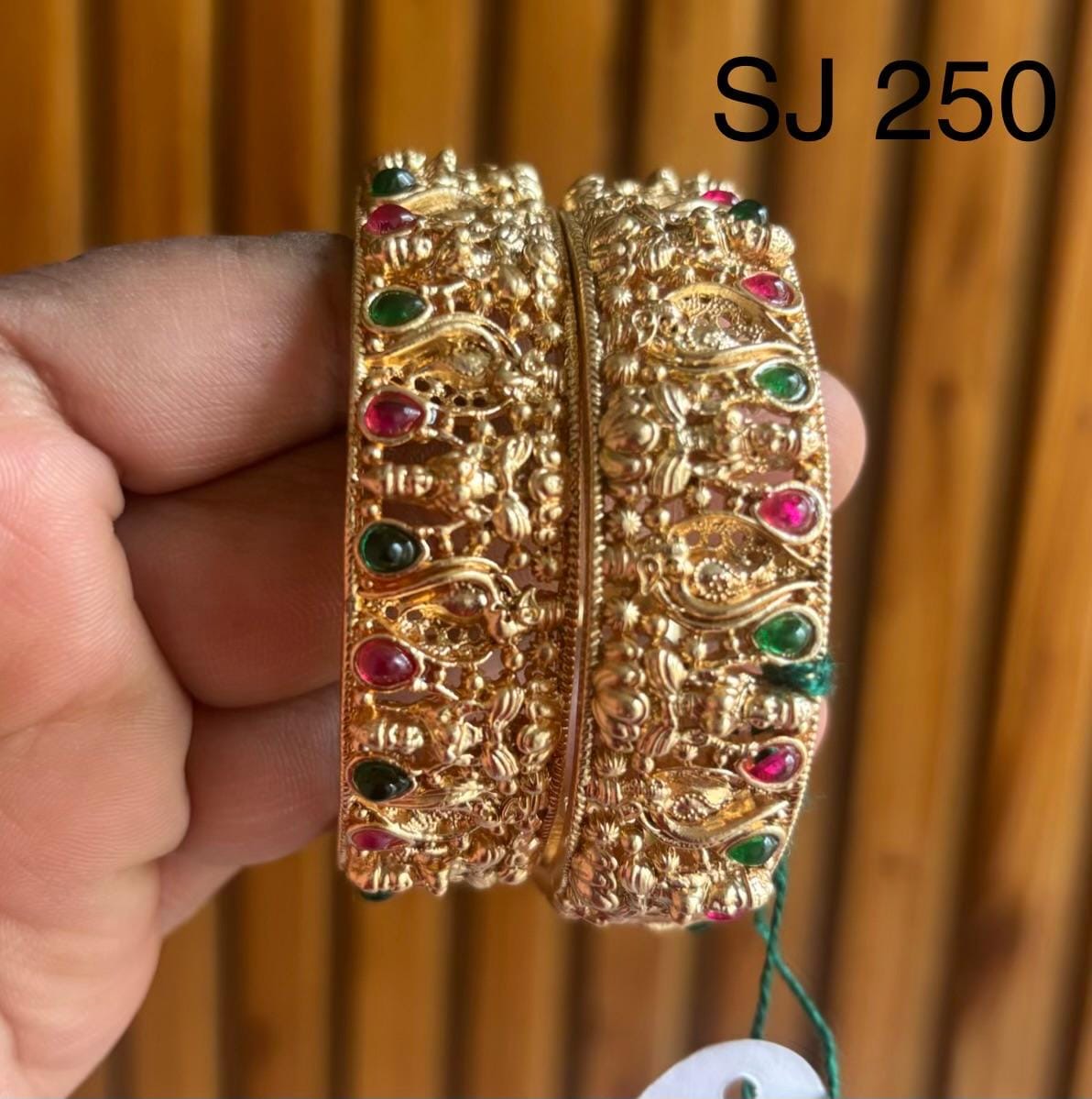 Kundan Scrollwork Multicolour Bangle Set — original client product photograph