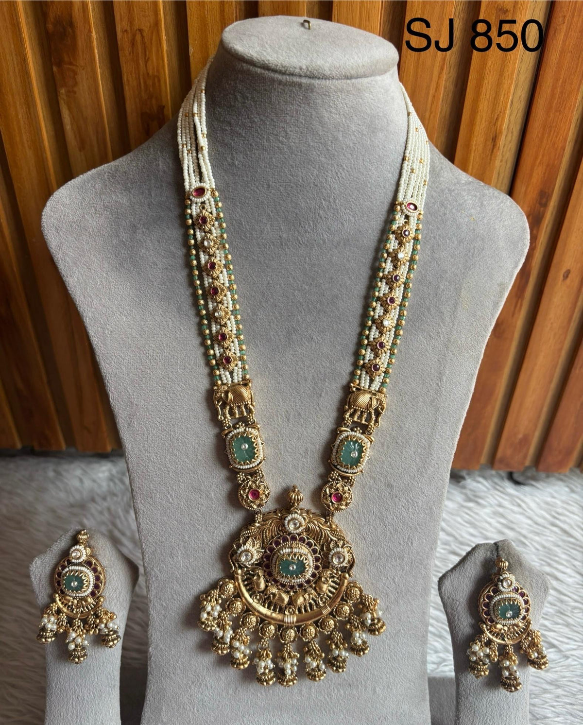 Brass material one gram polish Moti long heritage set