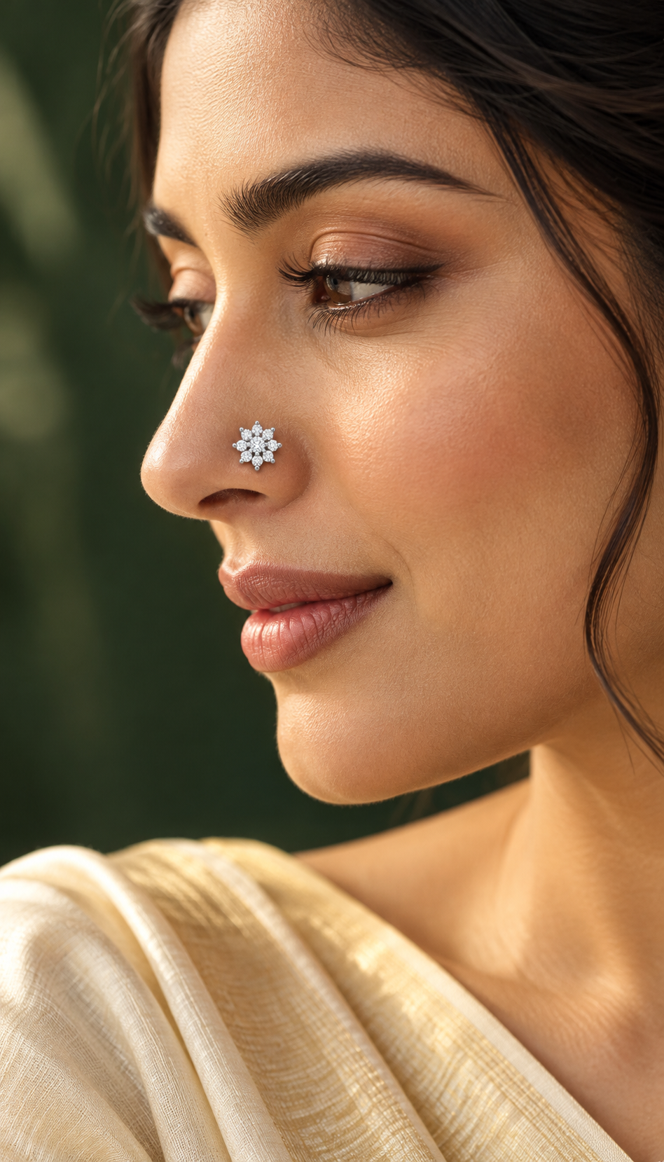 DEMO — Naira Nose Stud — illustrative AI-generated model view