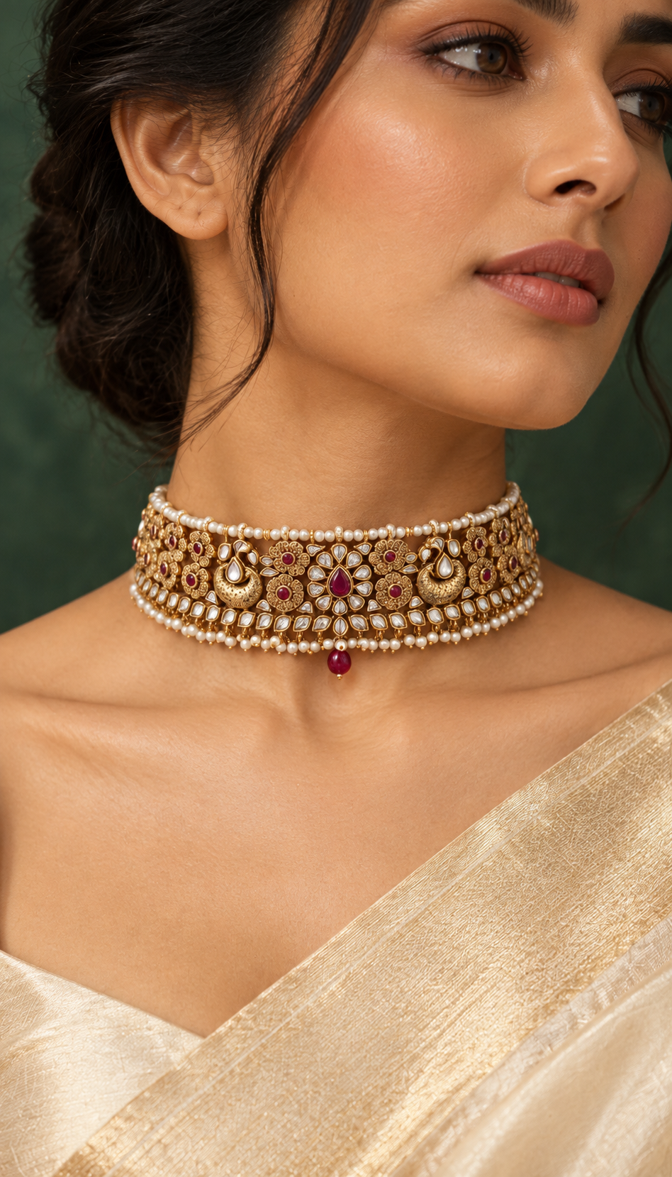 DEMO — Kavya Choker — illustrative AI-generated model view