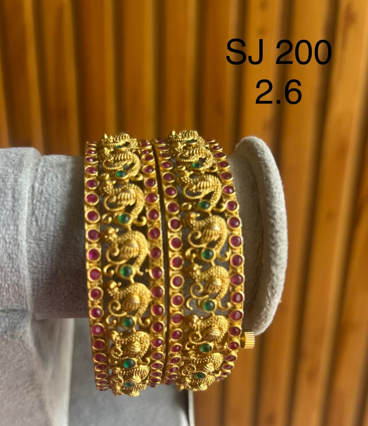 Brass material one gram polish kundan Bangel