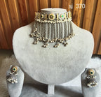 Fusion Silver-Tone Chain Fringe Choker Set — original product photograph
