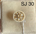 Brass material  one gram polish Kundan ring