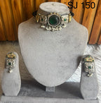 Fusion Green Round Panel Choker Set — original product photograph