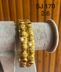 Brass material one gram polish kundan Bangel