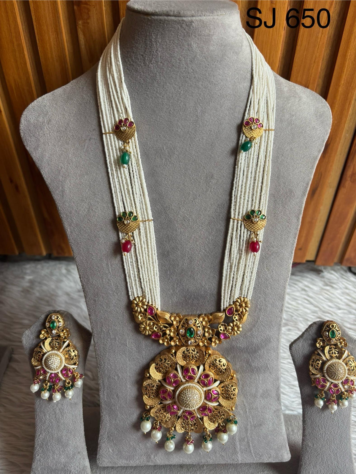 Brass material one gram polish Moti long set
