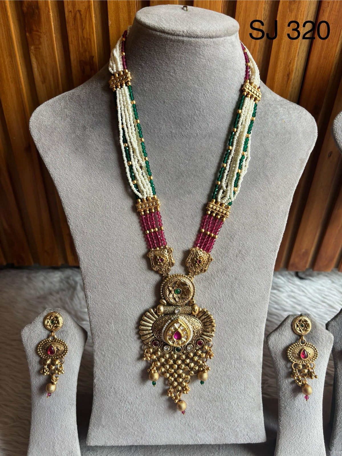Brass material one gram polish Moti long set