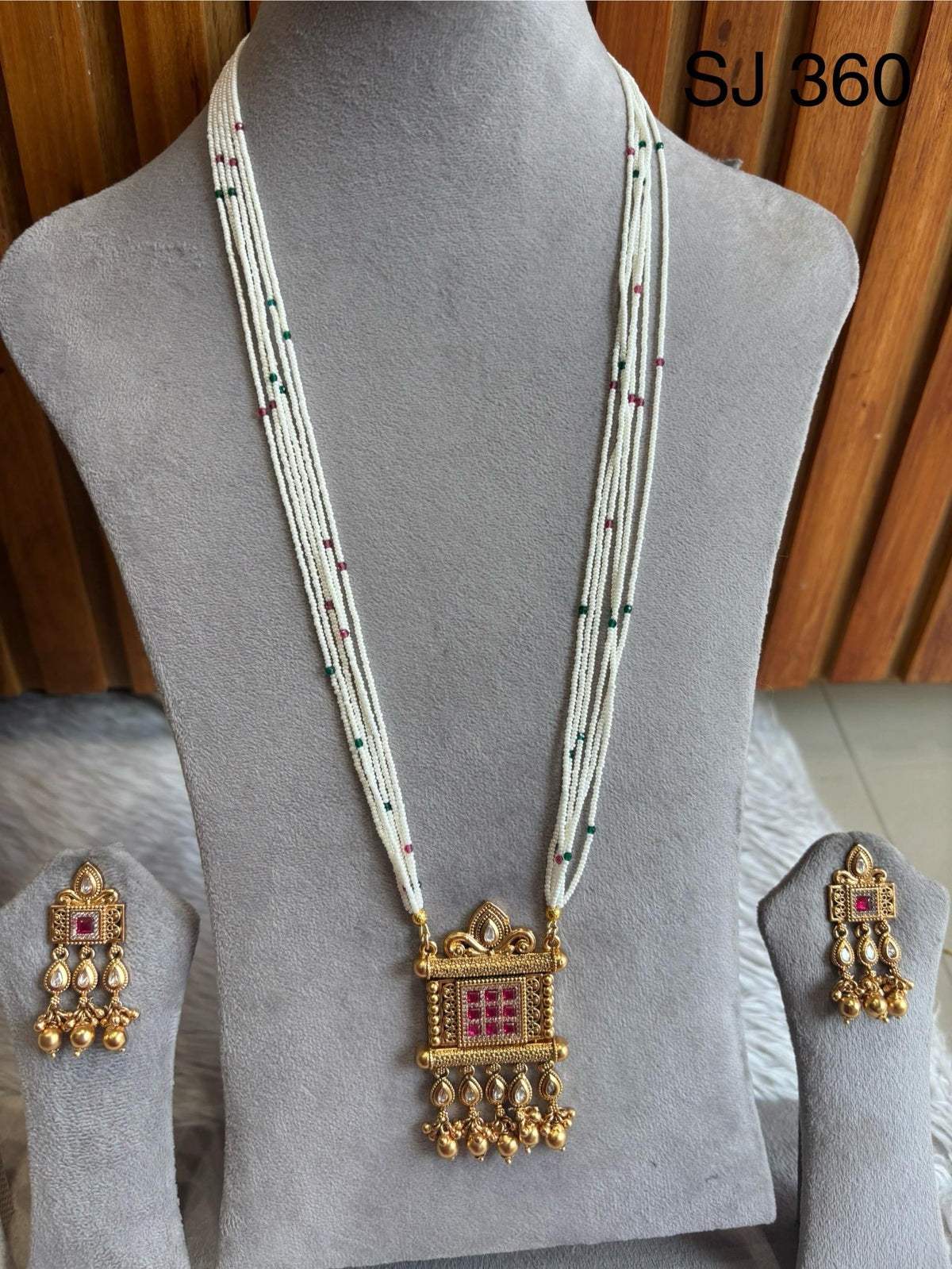 Brass material one gram polish Moti long set