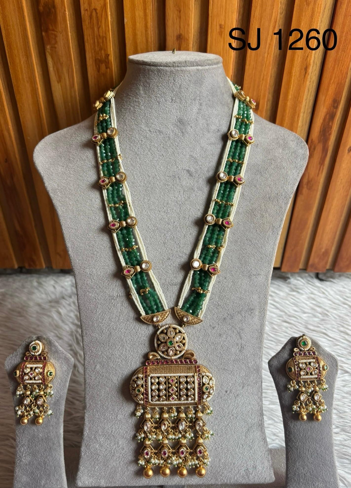 Brass material one gram polish Moti long heritage set