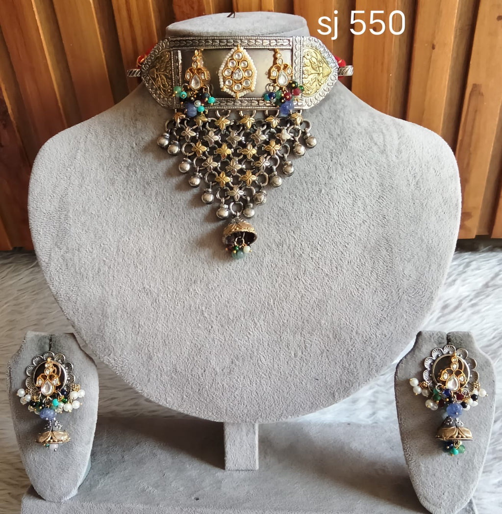 Fusion Layered Lattice Choker Set — original product photograph