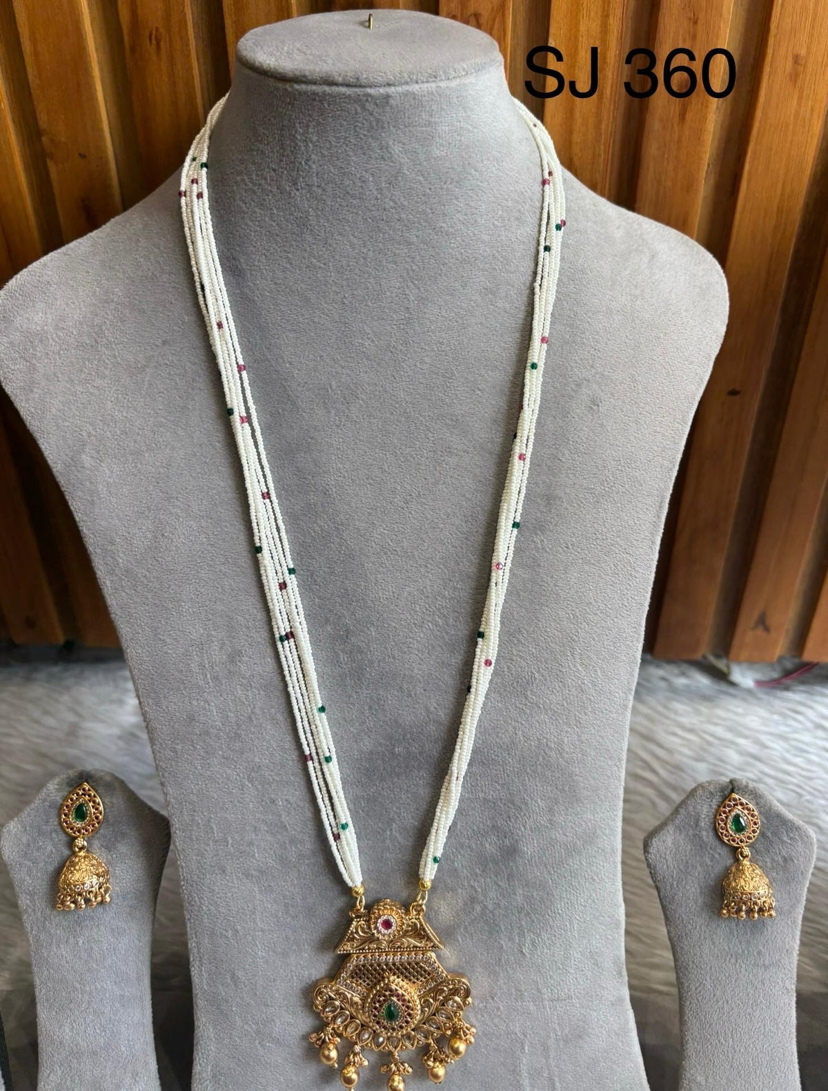 Brass material one gram polish Moti long set