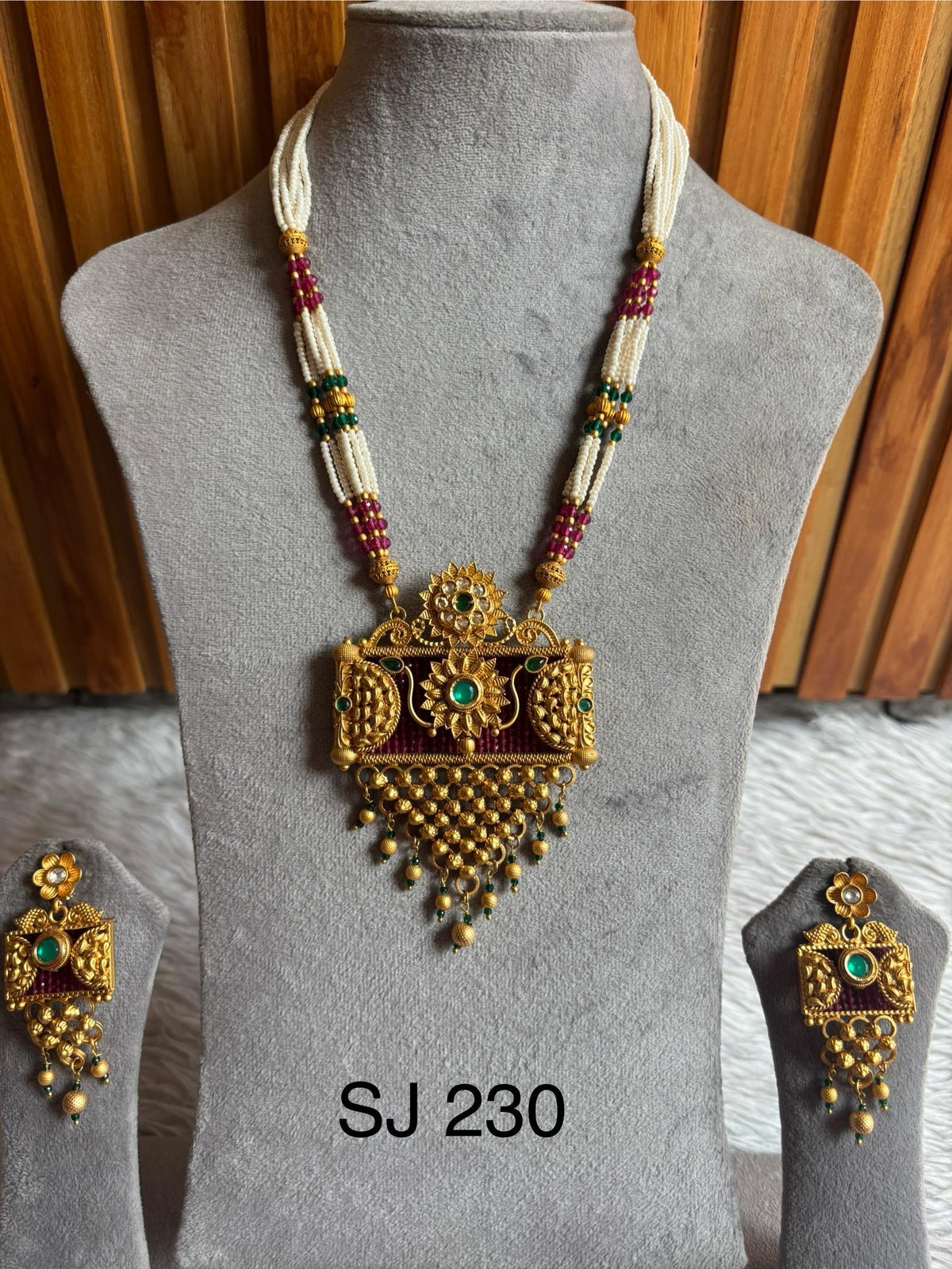 Brass material one gram polish Moti long set