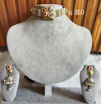 Fusion Red & Green Oval Choker Set — original product photograph