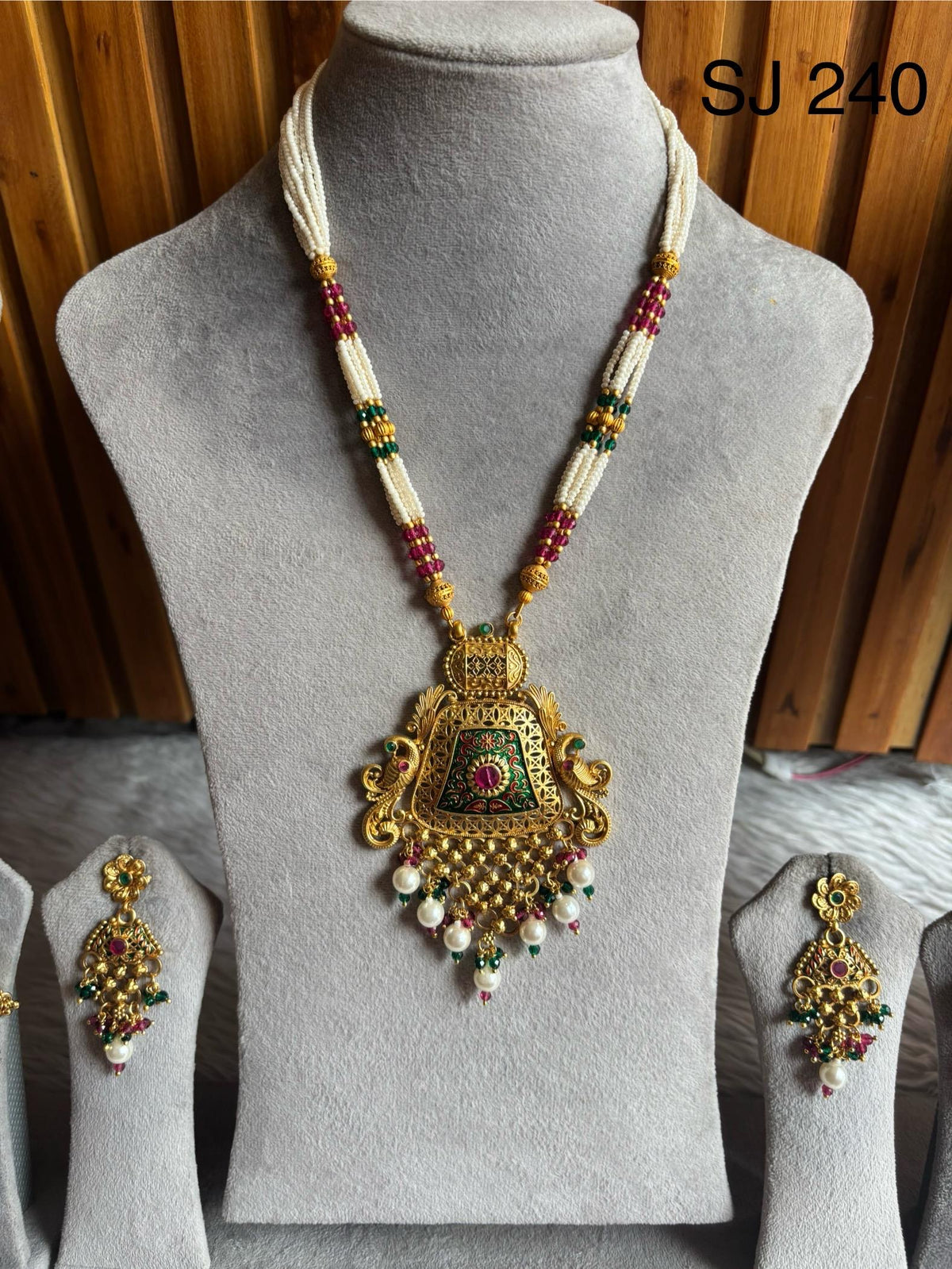 Brass material one gram polish Moti long set