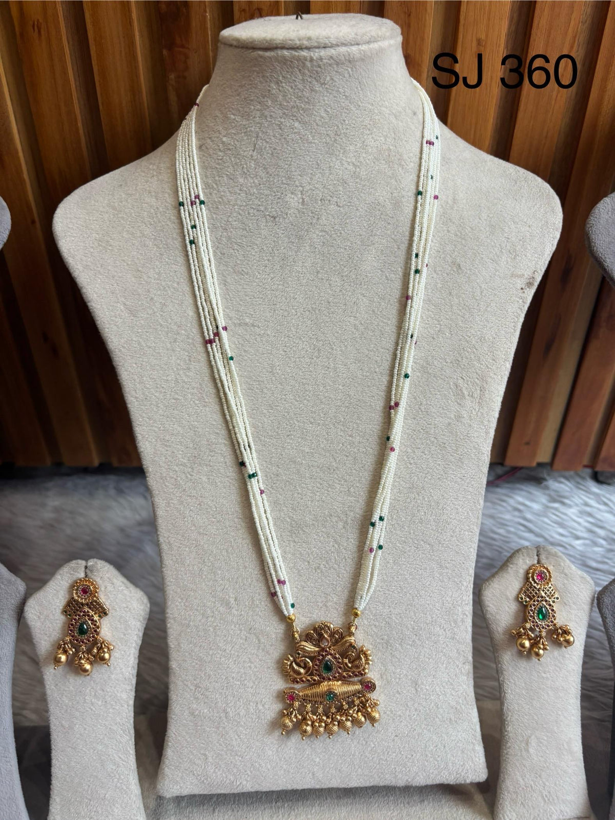 Brass material one gram polish Moti long set