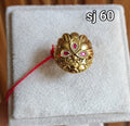 Brass material  one gram polish Kundan ring