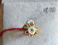 Brass material  one gram polish Kundan ring