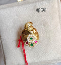 Brass material  one gram polish Kundan ring