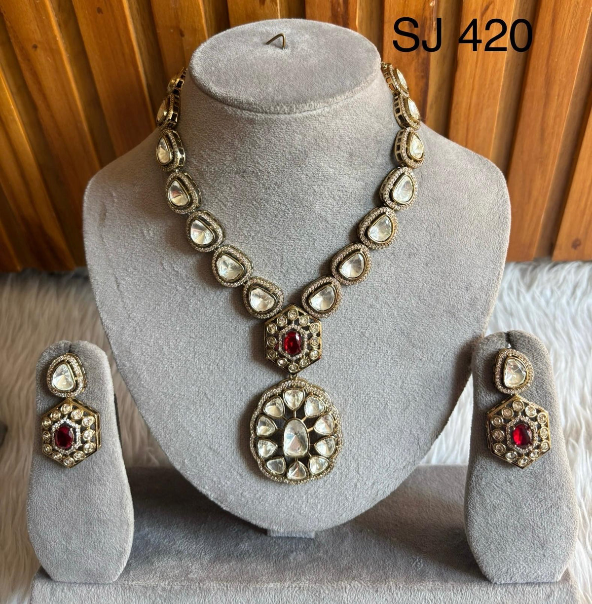 Moissanite & Polki set