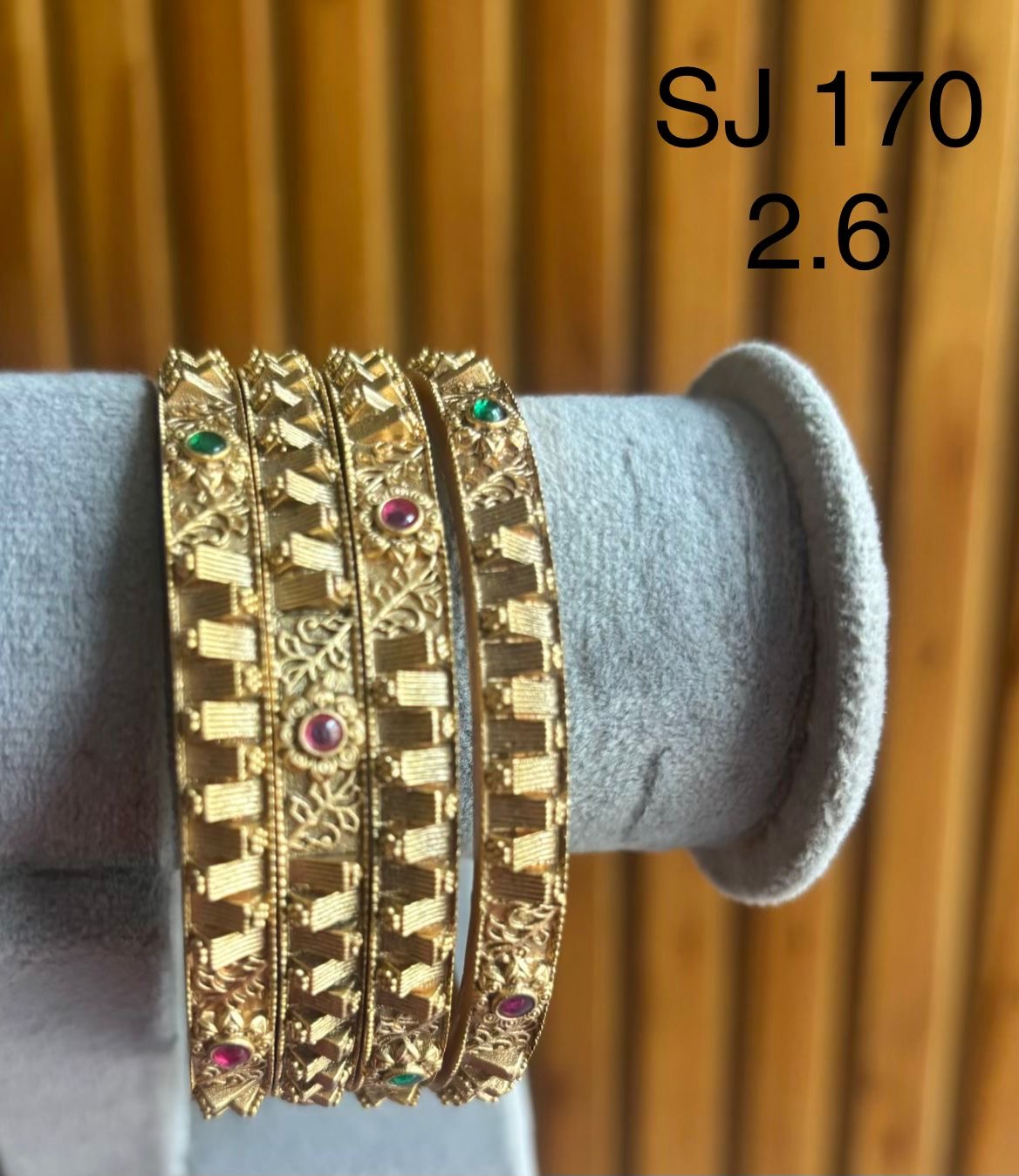 Brass material one gram polish kundan Bangel