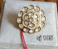 Brass material  one gram polish Kundan ring