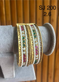 Brass material one gram polish kundan Bangel