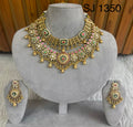 Brass material one gram polish kundan set