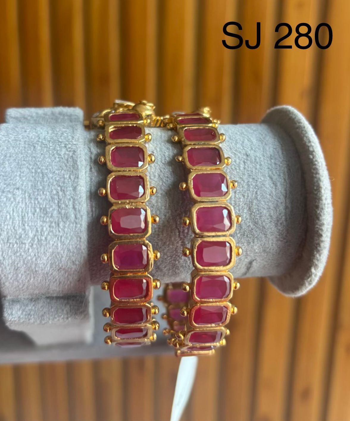 Brass material one gram polish kundan Bangel