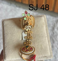 Brass material  one gram polish Kundan ring