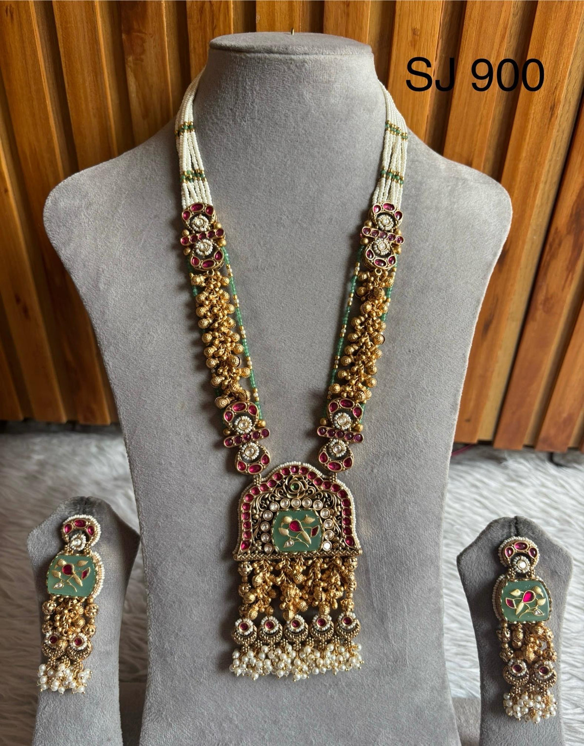 Brass material one gram polish Moti long heritage set