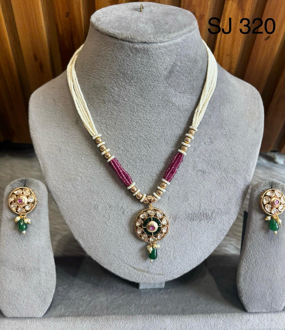 Brass material one gram polish long Moti set