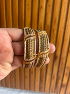 Kundan Fine Lattice Bar Bangle Set — original client product photograph