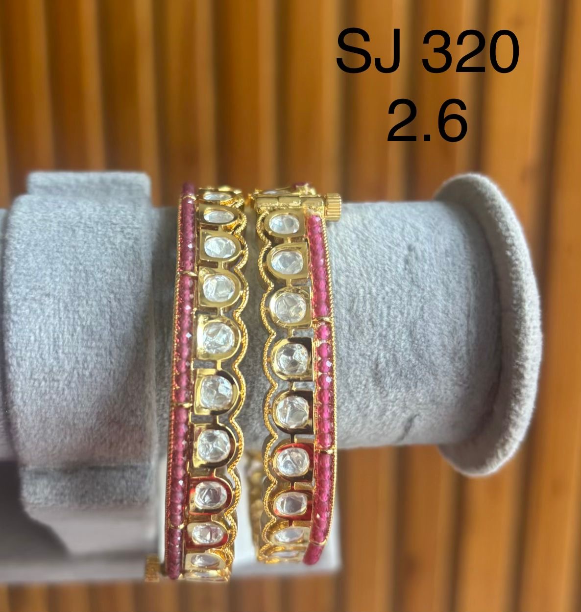 Brass material one gram polish kundan Bangel