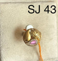 Brass material  one gram polish Kundan ring