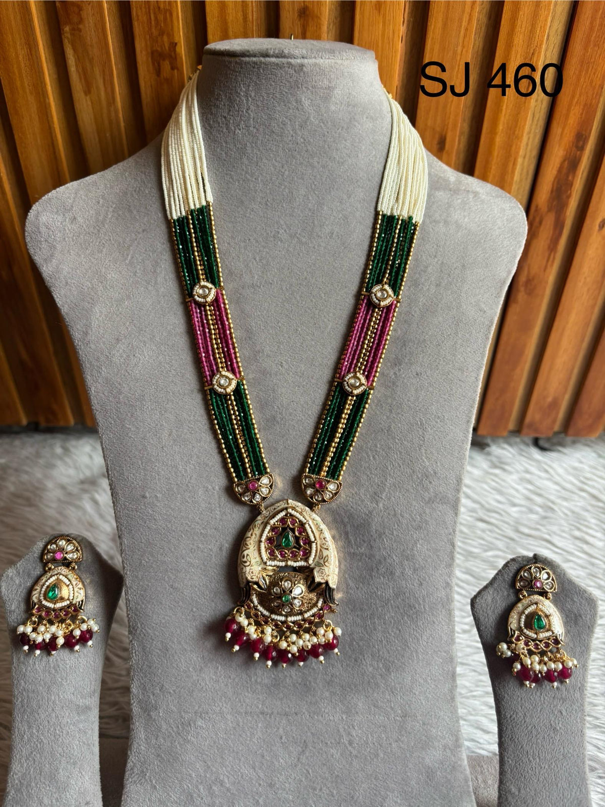 Brass material one gram polish Moti long set