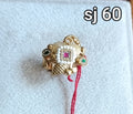 Brass material  one gram polish Kundan ring