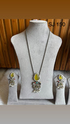 Fusion Yellow Pendant Black Bead Set — original product photograph