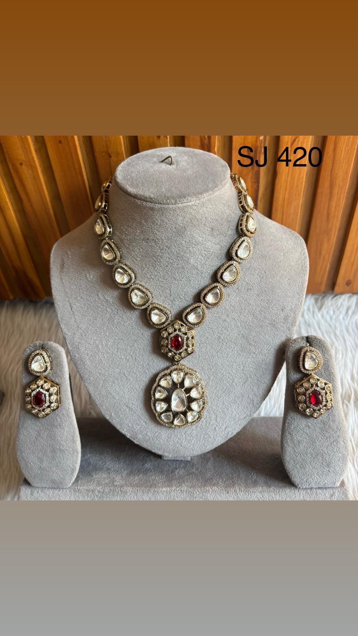 Moissanite & Polki set