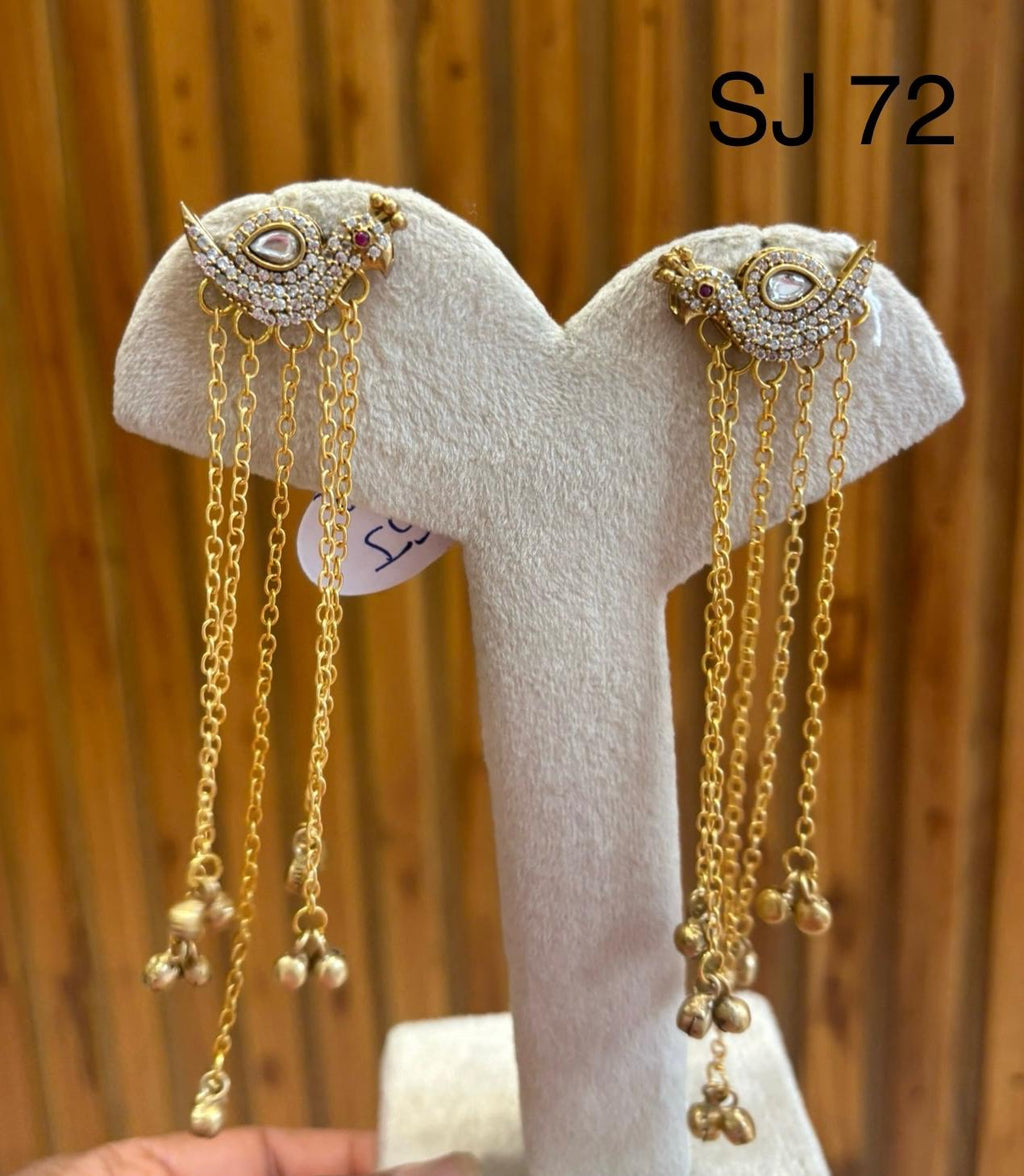 Fusion Floral Chain Drop Earrings — original product photograph