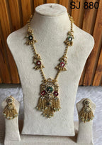 Heritage Floral Link Tassel Necklace Set — original product photograph