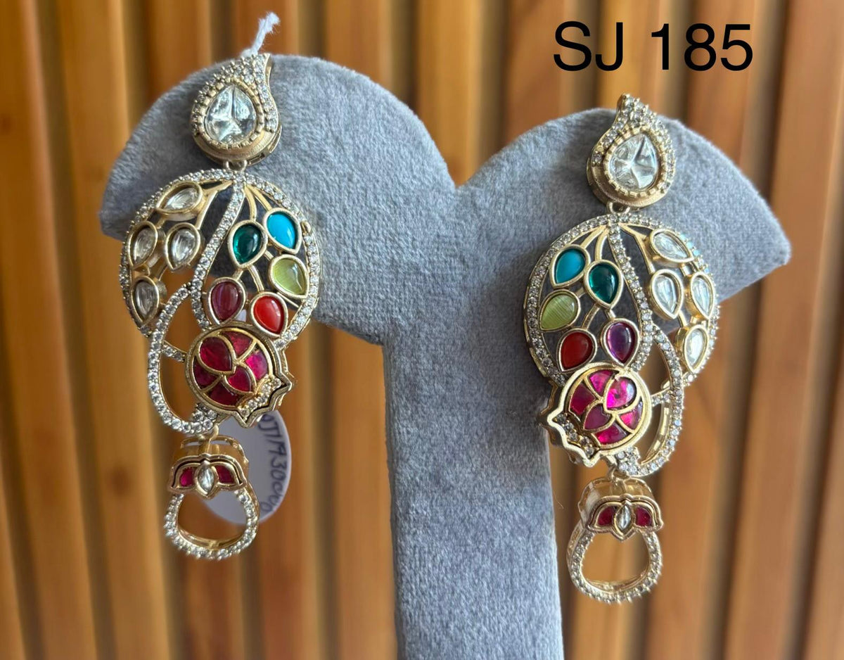Fusion Multicolour Cluster Hoop Earrings — original product photograph