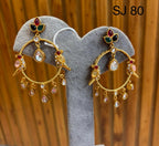 Fusion Red & Green Hoop Drop Earrings — original product photograph