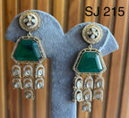 Fusion Green Trapezoid Drop Earrings — original product photograph