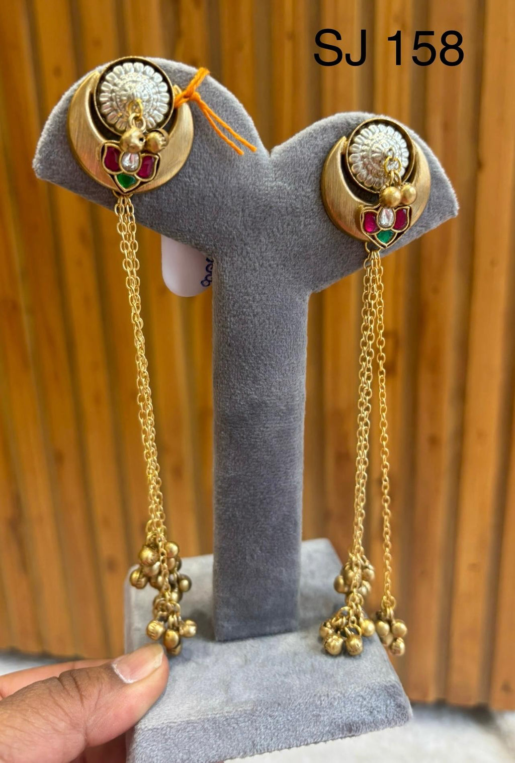 Fusion Coin Long Chain Earrings — original product photograph