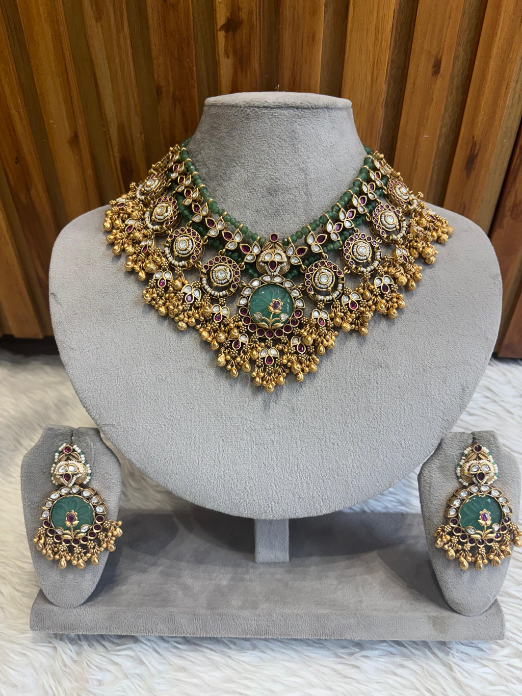 Heritage Green Floral Statement Set — original product photograph