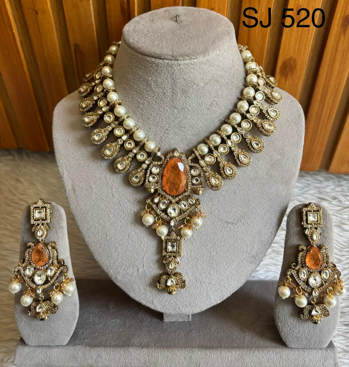Moissanite & Polki set