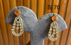 Fusion Amber Oval Drop Earrings — original product photograph