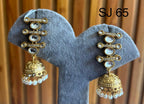 Fusion Clear Stone Link Jhumka Earrings — original product photograph