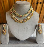Heritage Red & Green Layered Necklace Set — original product photograph