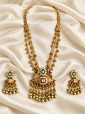 Heritage Long Temple Pendant Set — AI-styled studio view; compare with original photograph